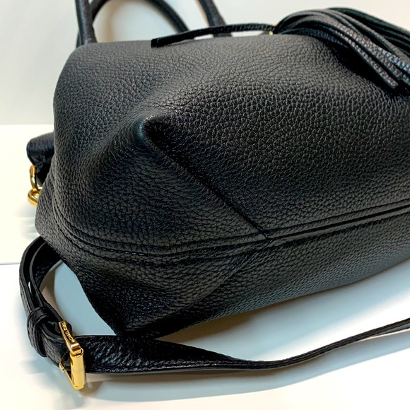 Michael Kors Black Leather Satchel with long strap - Picture 13 of 15